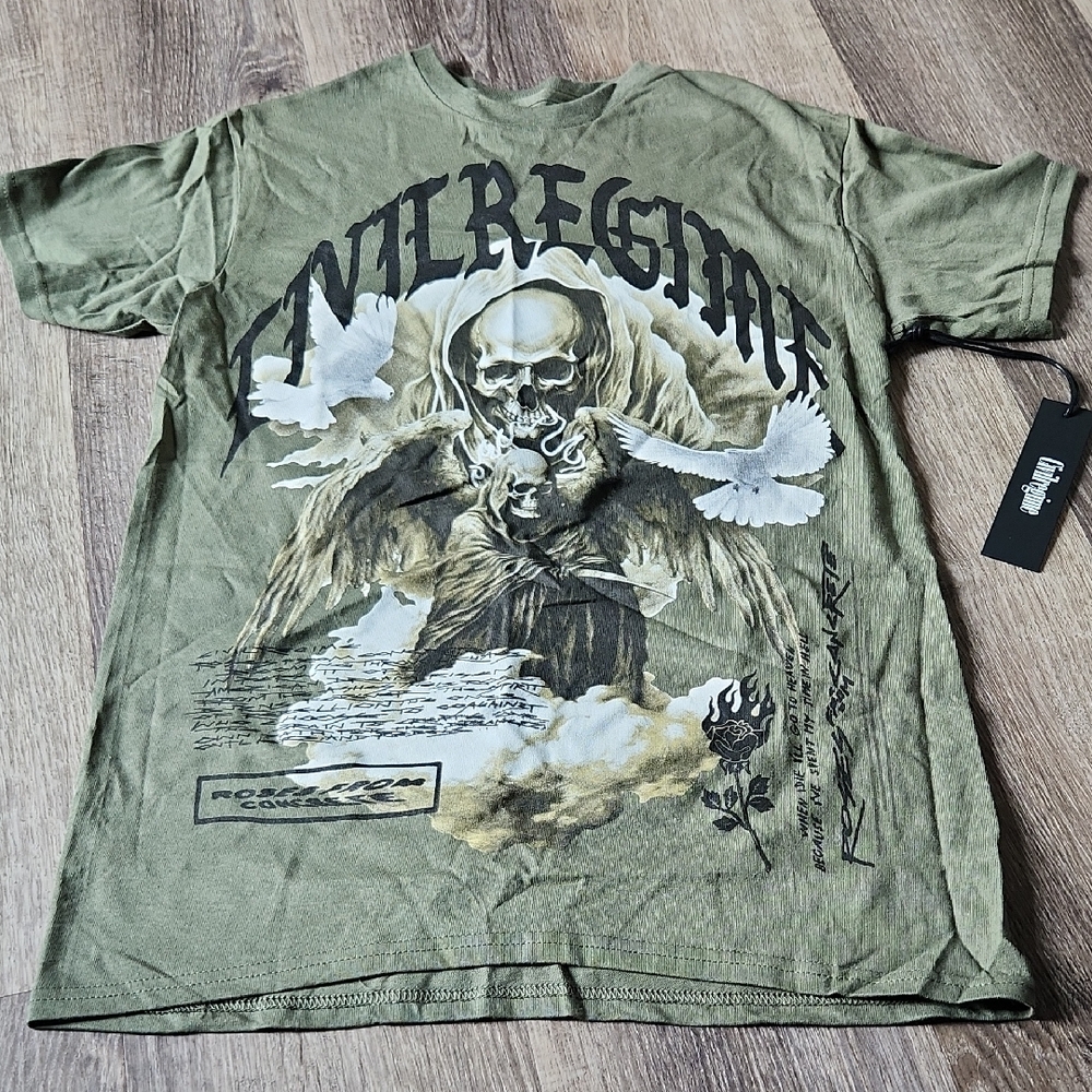 Civilregime Olive Graphic Tee for Men